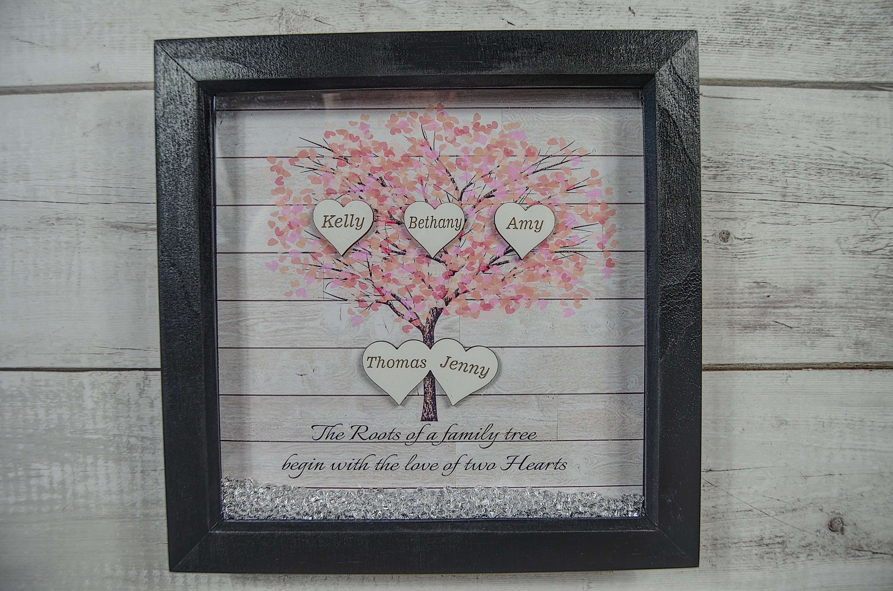 Framed Family Tree Picture Frame Personalized Genealogy Gift Etsy
