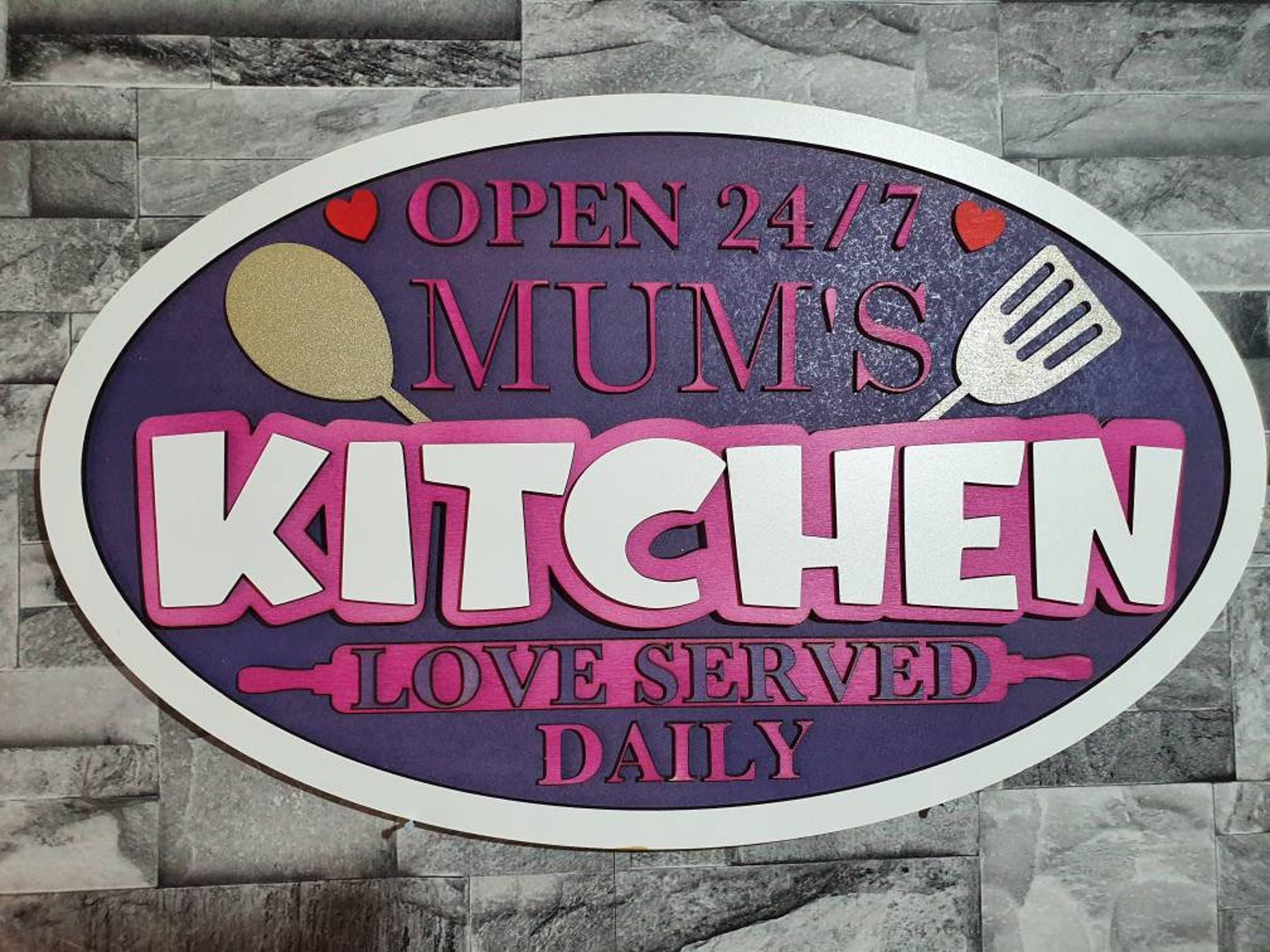 Large Mums Kitchen Wall Door Sign Wall Décor Wall Hanging Etsy
