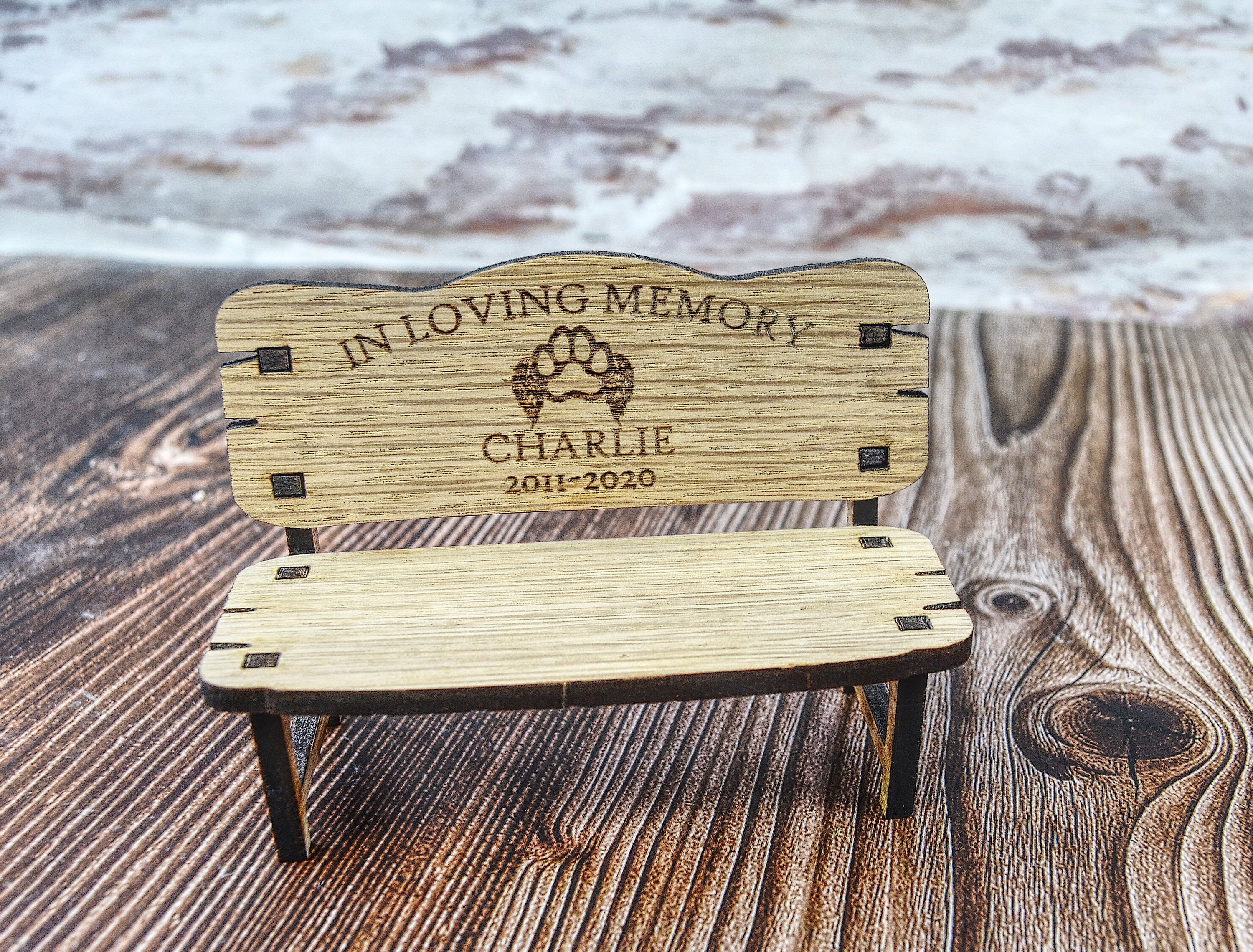 Pet memorial bench gift pet memento dog commemoration in Etsy