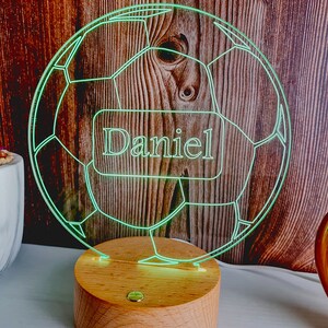 Custom personalised Led name Night light kids room desk light football, soccer, light, Neon Sign, Custom Kids Room Decor, Desk Lamp Retro