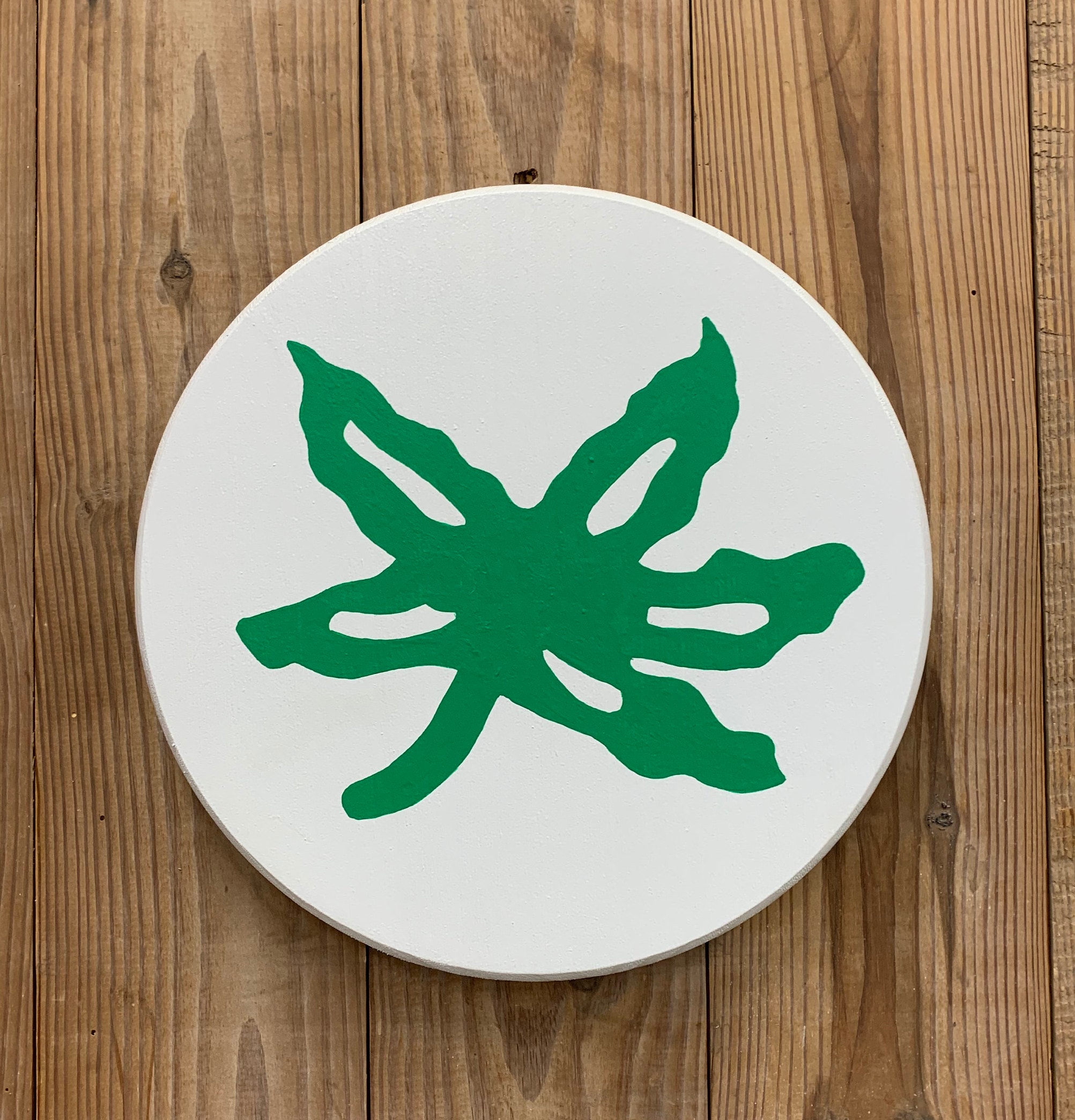 Buckeye Leaf Helmet Sticker Wood Sign Etsy