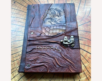 Leder-Notebook - geprägt Leder Journal - Leder Tagebuch Bücher - handgefertigte Notebook - handgefertigte Bücher - Leder Skizzenbuch - Notebooks