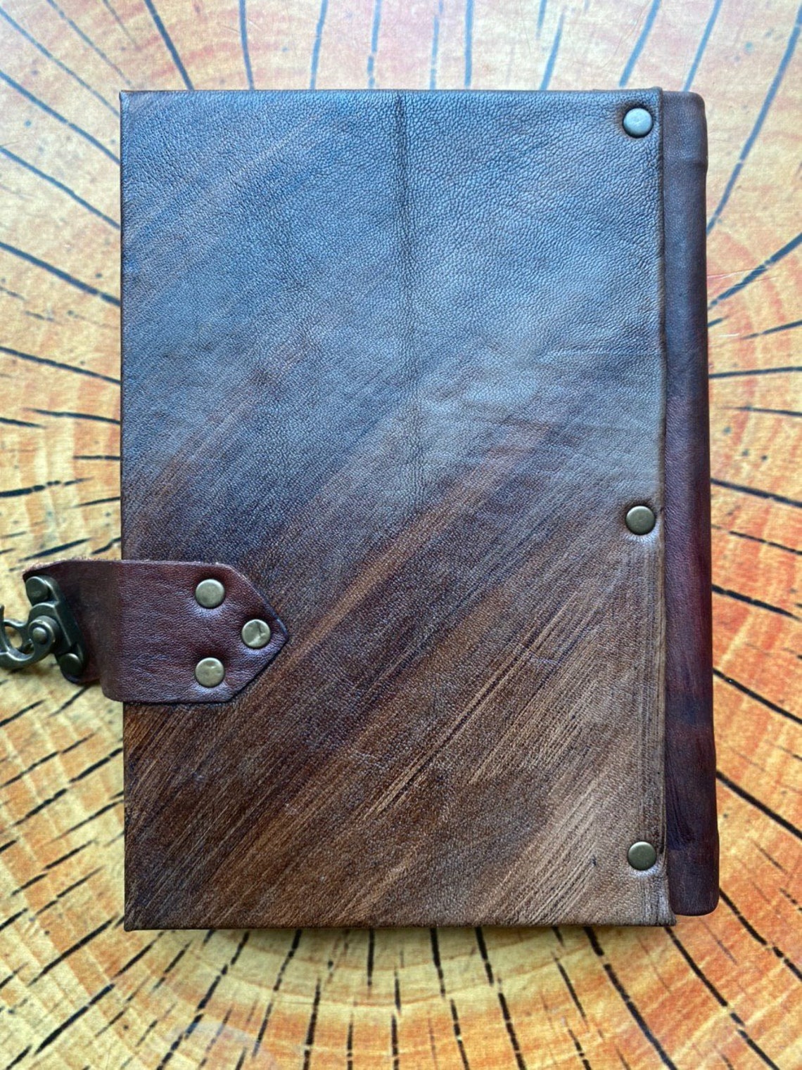Leather Notebook Embossed Leather Journal Leather Diary - Etsy