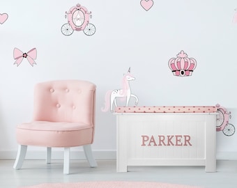 Girls Personalised Toy Box