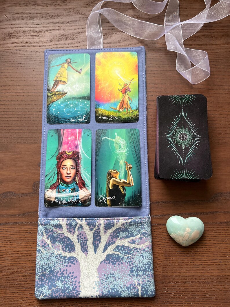 Tarot Card Wrap, 3 Designs, William Morris, Moon Animals or Forest, 3