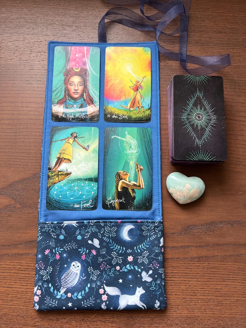 Tarot Card Wrap, 3 Designs, William Morris, Moon Animals or Forest, 3