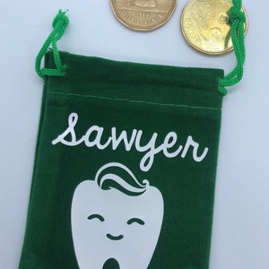 Saco da fada do dente, saco personalizado da fada do dente, moeda da fada do dente, kit da fada do dente, caixa da fada do dente, brinquedos infantis, presente infantil, presente do bebê