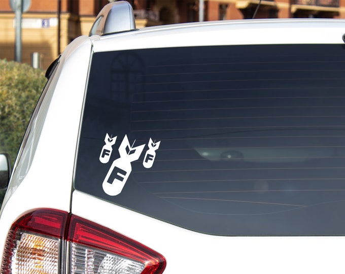 Bomb Droppind Decal Dropping the F Bomb Vinyl Decal – Funny Car/laptop Sticker - Etsy