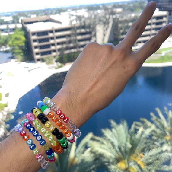 friendship bracelet with beads