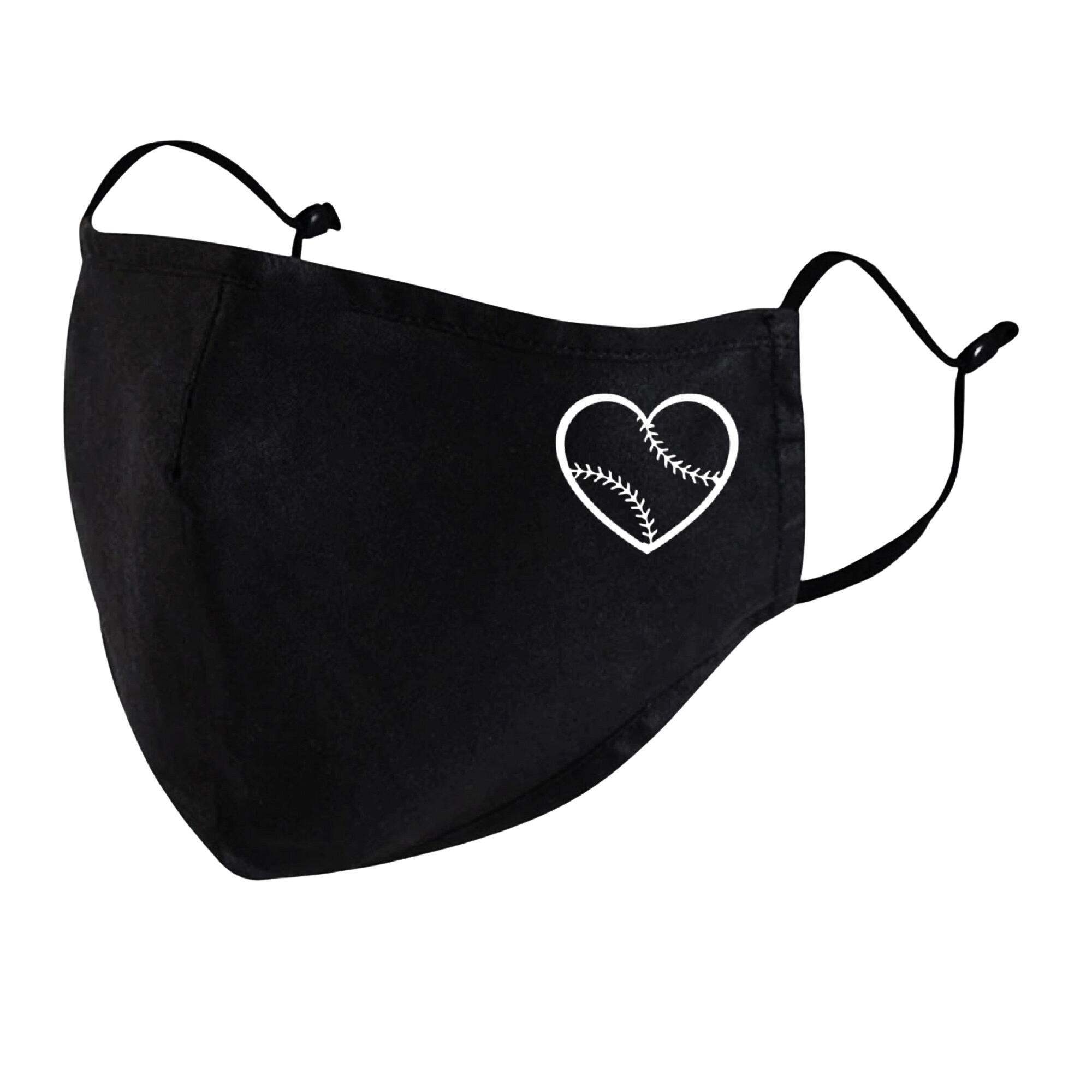 Softball Design on a Reusable Face Mask Includes Softball Etsy