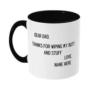 Personalized Dad Coffee Mug From Daughter , Custom Dad Mug From Son , Gift From Kids, Present From Wife , Funny Dad Mug