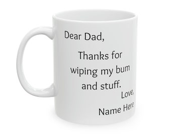 Funny Coffee Mug For Dad, Personalized Fathers Day Gift From Kids,Birthday Gift For Dad, Joke Present For Dad, Coffee Mug For Best Dad