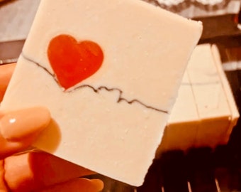 Heartbeat | Natural soap | Goat powder | organic soap | Valentines soap | love soap