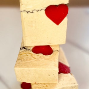 Heartbeat Natural soap Goat powder organic soap Valentines soap love soap image 3