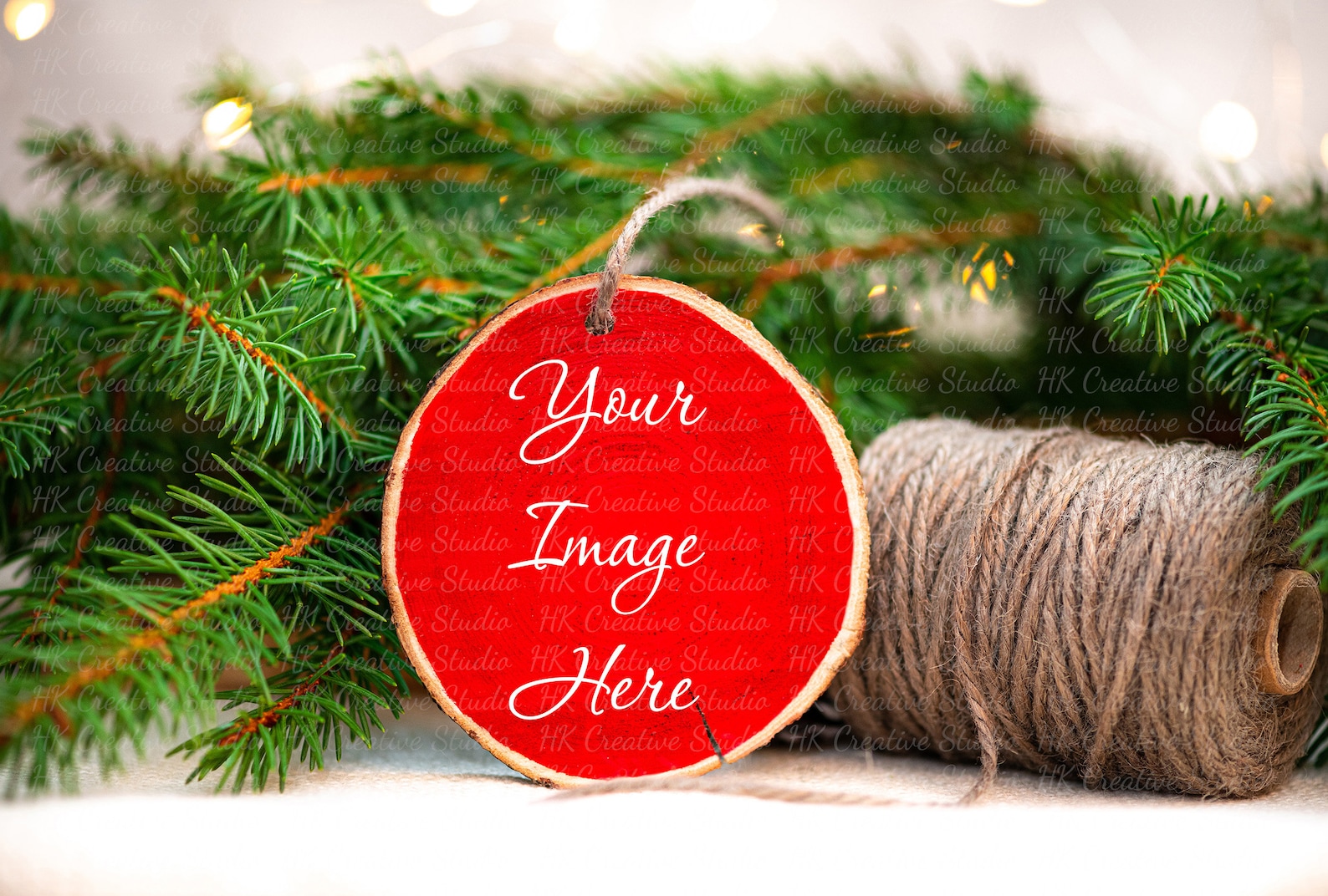 Download Wood Round Ornament Mockup Christmas Mockup Ornament Mockup | Etsy