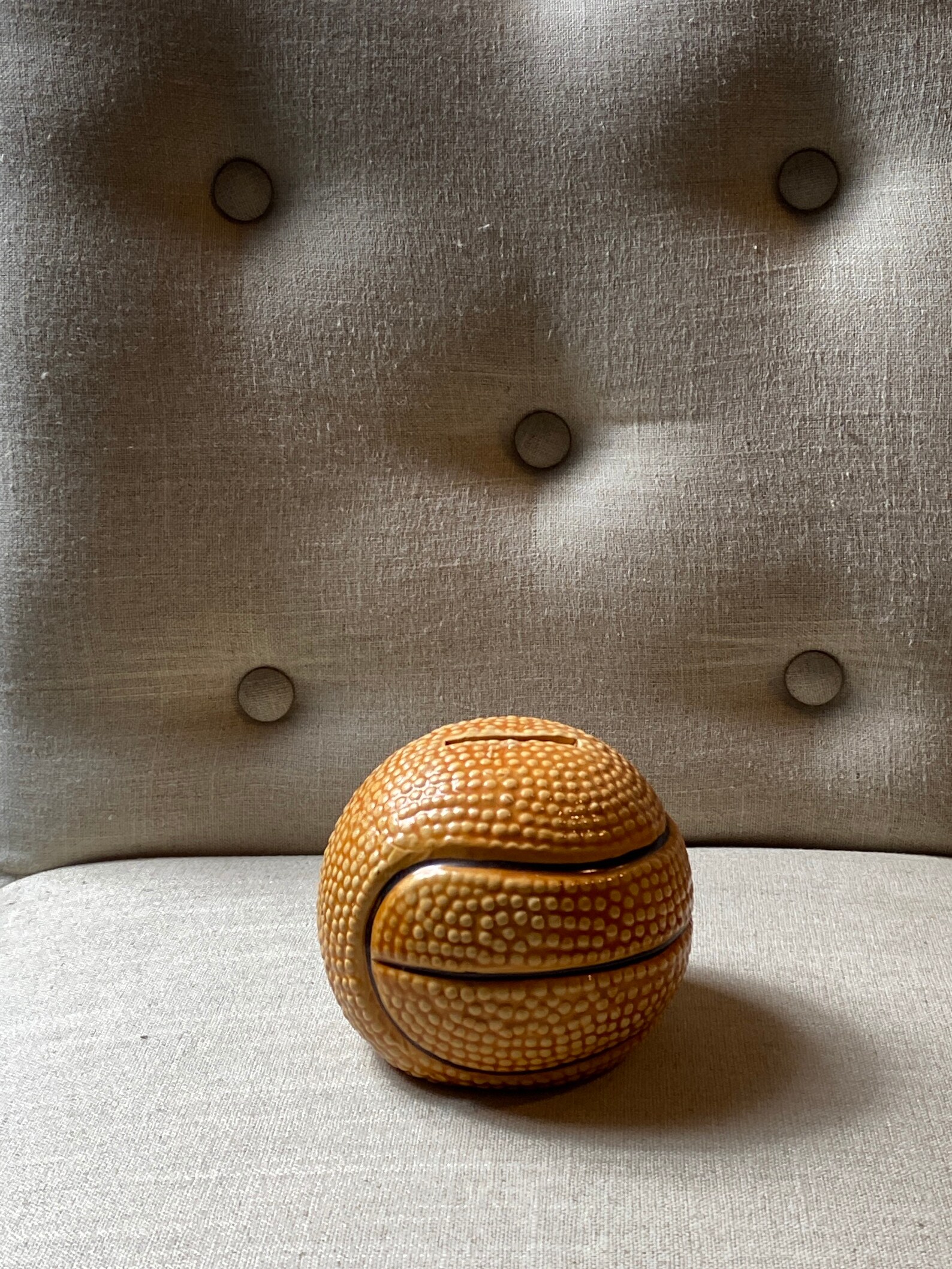 Orange Vintage Basketball piggy bank Etsy