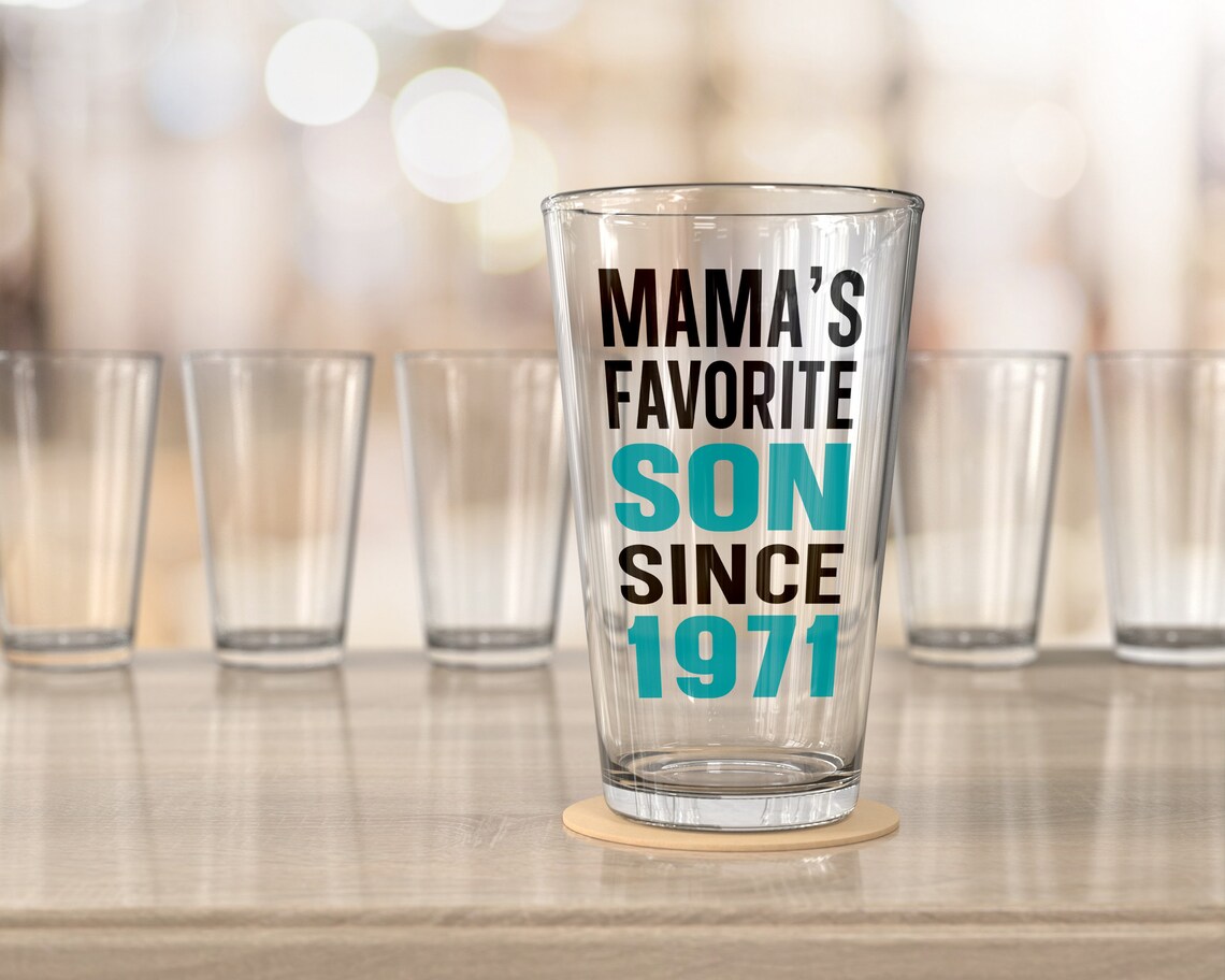 50th Birthday Gift for Son Born in 1971 Beer Glass for Son Etsy