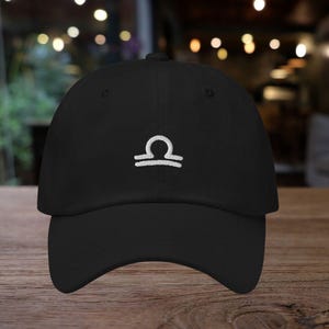 Embroidered Libra Hat - Minimalist Astrology Design