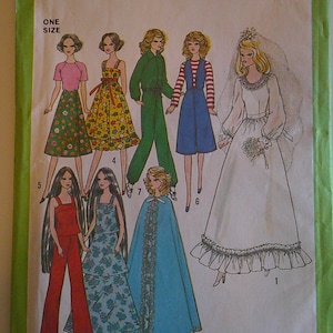 Simplicity 8281 Vintage 11 1/2 inch doll clothes pattern. Complete. Uncut patterns  Not PDF.