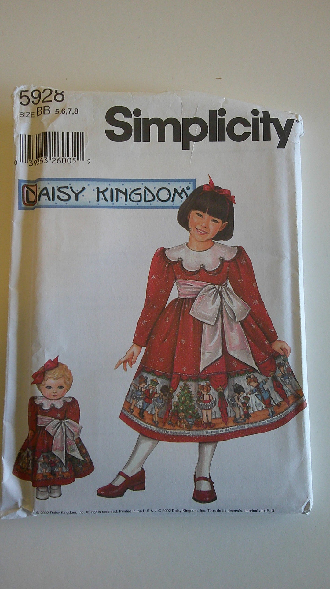 Simplicity 5928 Daisy Kingdom Girl & Doll Dress Pattern, Size 5-8 ...