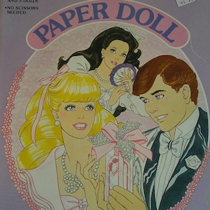 Perfume Barbie paper doll book and 4 pages of 1980&#39;s fashions.  Vintage.  Uncut. Mattel.  Little Golden Books.