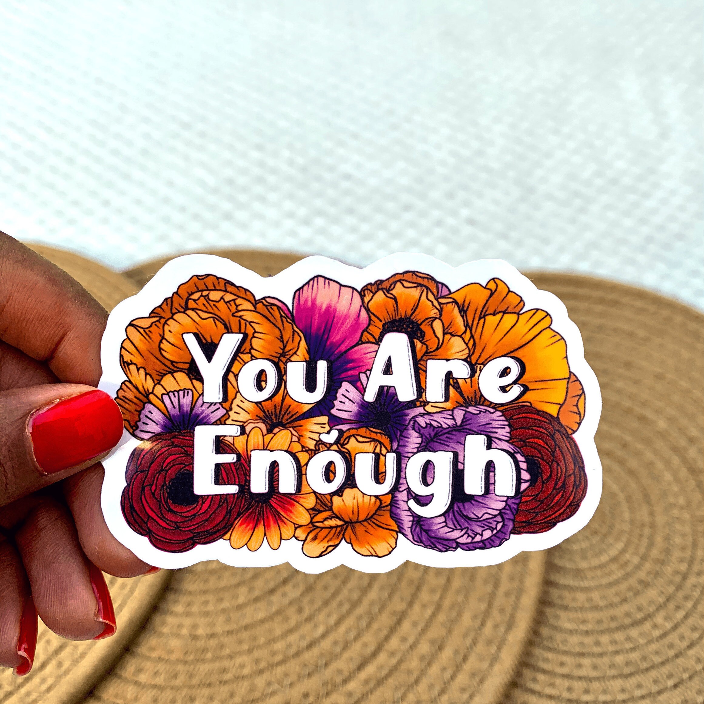 You are Enough Sticker Positive quote sticker Planner or Etsy