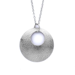 Silver Pendant, diatom pendant, handmade pendant, 1&quot; pendant