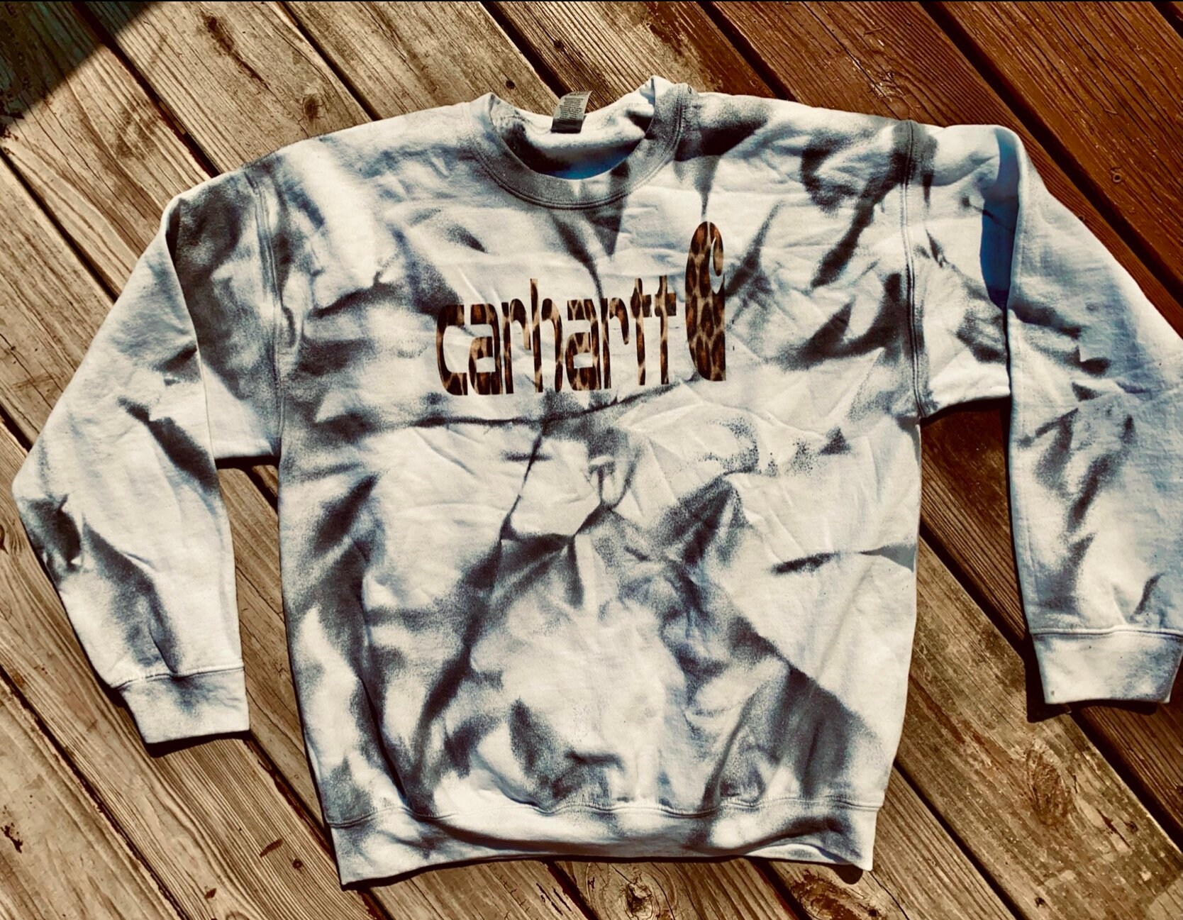 cheetah print carhartt hoodie
