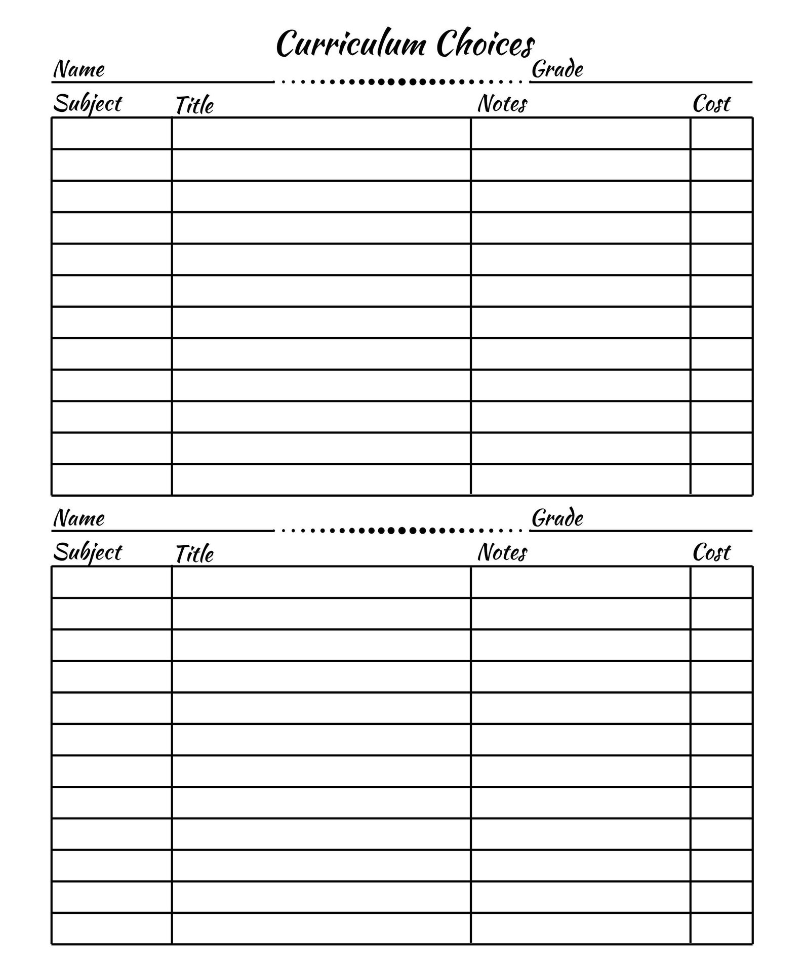 COLORABLE HOMESCHOOL PLANNER Digital Printable Complete Homeschool ...