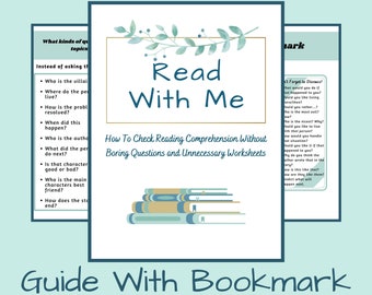 READ WITH ME | Reading Comprehension | Digital Printable | Guide | Bookmark | Homeschool | Educational Resources | Mini Ebook