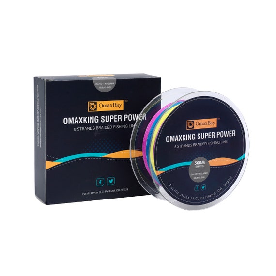 OMAXKING Super Power Braided Fishing Line 546yds Various Line Weight and  Diameter 8 Strands Multicolor -  Australia