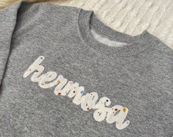 Hermosa Toddler Crewneck Sweatshirt with Embroidered Applique