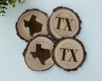 Posavasos de madera rústica