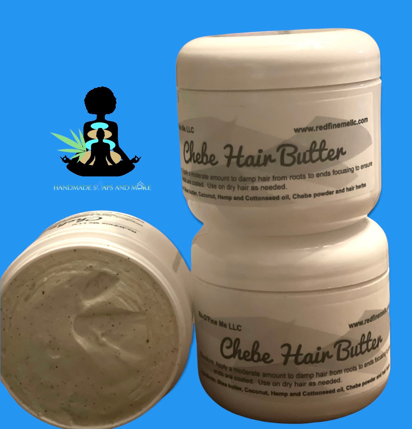 Homade Chebe & Black Rice Hair Butter| Growth, Hair Thickener, Dry