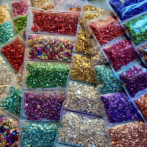 Broken glass stones crystals, uv epoxy resin filler, diy craft nail art decoration, jewellery making mould fillings