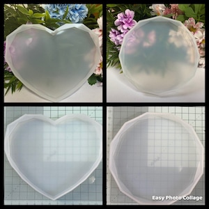 Round and heart shape Silicone mould, resin casting mould, UV and epoxy resin, jewellery making.