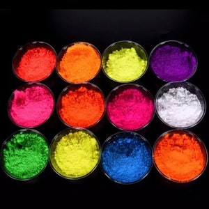 Neon Pigment Powder Fluorescent color Gradient Fluorescence Effect Neon Pigments Safe for used as Eye Shadow