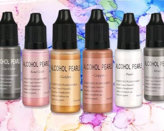 Metallic Resin Pigment Resin Dye Alcohol Inks Concentrated Resin Colorant 15ml