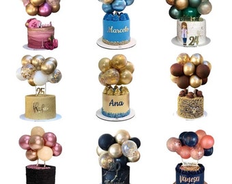 Mini Confetti Balloon Cake Topper, Birthday, wedding, party, baby shower.