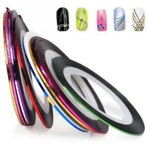 Striping Tape Line Nail Art Decoration Sticker Gold Silver Striping Sticker Holographic 3D Strips Liner