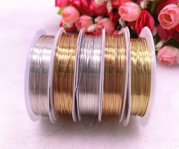 Colour Retention Copper Wires, Beading Wire for Jewelry Making, Gold/copper  and Silver Colour 