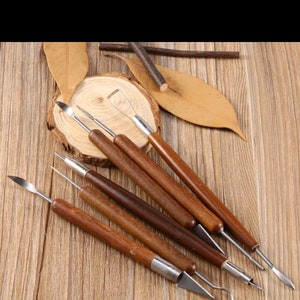 6 Sculpting Tools in Different Sizes and Shapes - Ideal for Working with Clay, Polymer, Ceramic and Much More -
