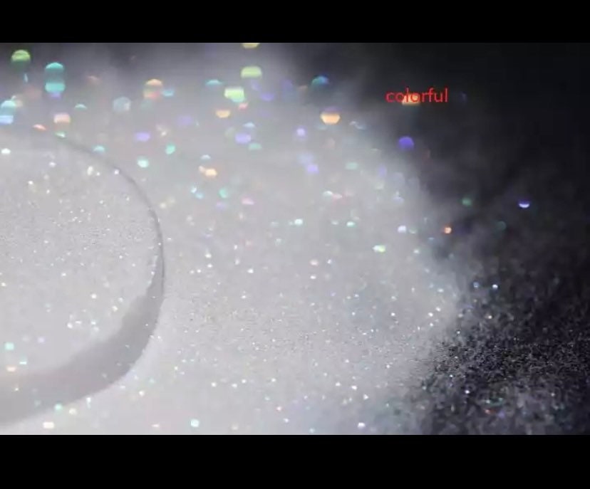 0.1mm ultra Fine Holographic White Colorful Shinning Glitter Spangle …