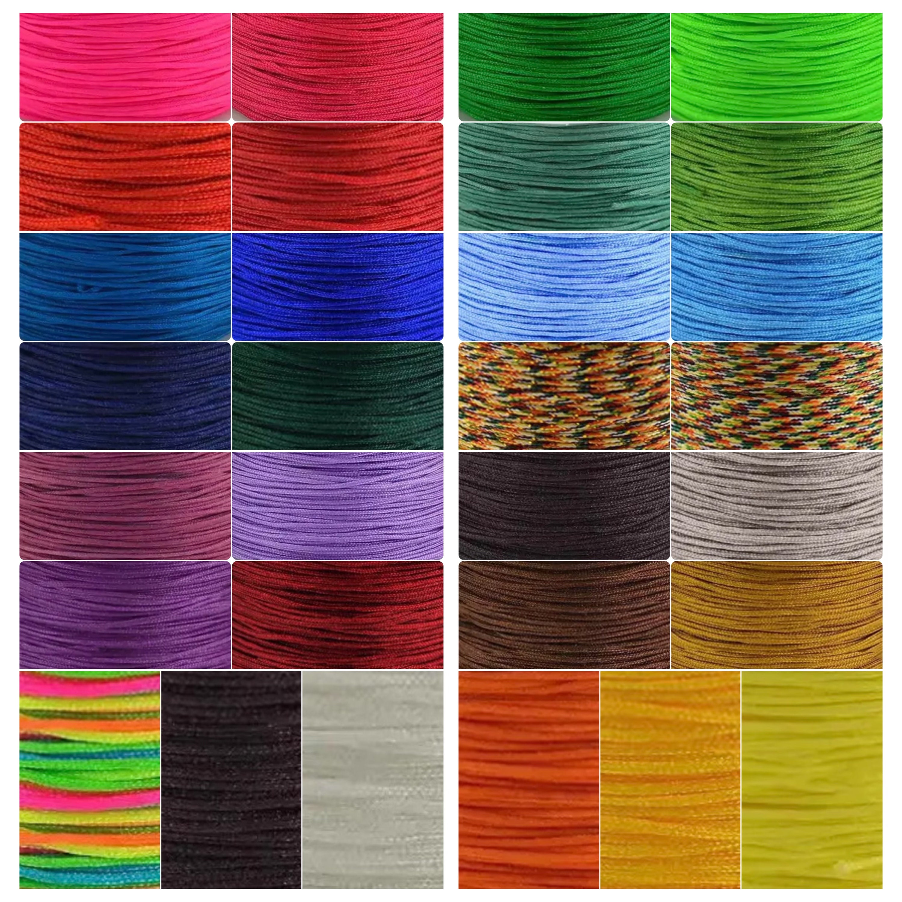 Nylon Macramé and Bracelet Cord, 0.8–1 mm