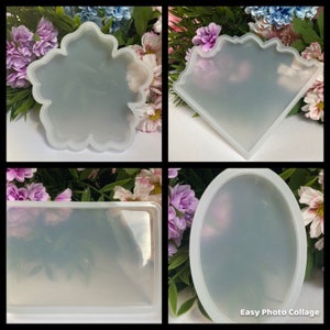Flower , rectangle, oval and triangle shape Silicone mould, resin casting mould, UV and epoxy resin, jewellery making.