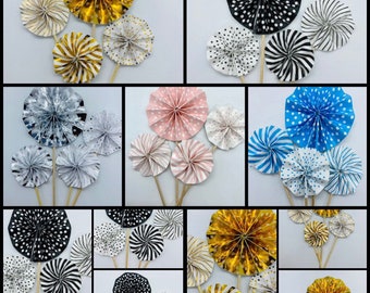 Wedding , baby shower, Birthday Party Cake Toppers Party Supplies paper flower cake topper for decoration