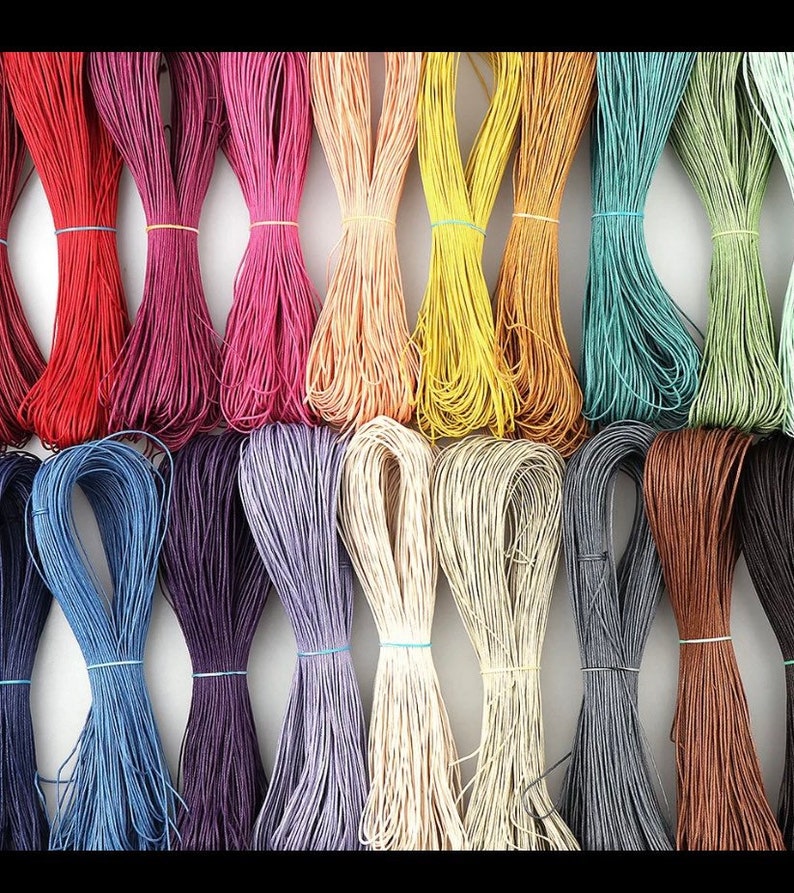 21 colours Waxed Leather Thread Wax Nylon Cord String Strap Etsy