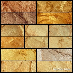 Shades of gold mica powder,Soap Making, bath bombs,Make up, candle making, resin art etc