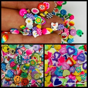 Handmade Polymer Clay Nail Art Decoration, Fashion Nail Care, No Hole Tubes