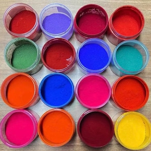 15 Pcs Mica Powder Pigment Powder Resin Pigment Epoxy Resin Coloring Mica  Pigment for Slime Soap Coloring Dye Bath Bombs 